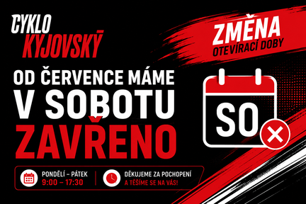 Změna otevírací doby – od července máme o sobotách zavřeno