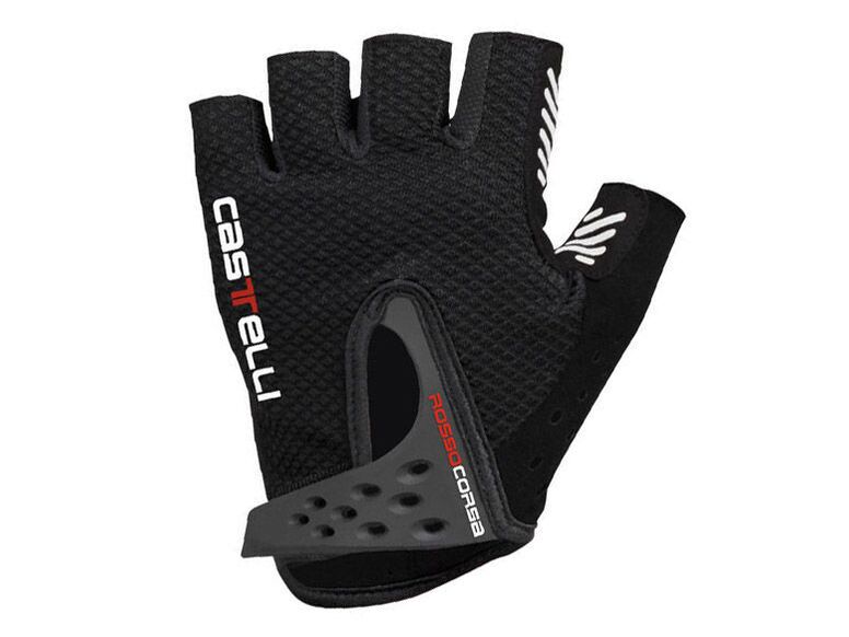 Castelli - pánské rukavice S. Rosso Corsa, černá