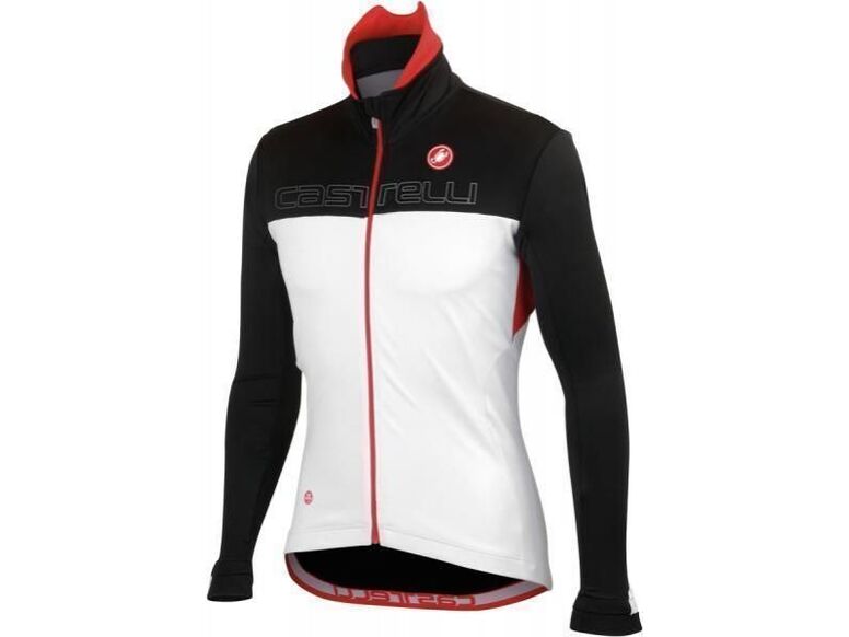 Castelli - pánská bunda Poggio, bílá/černá/červená