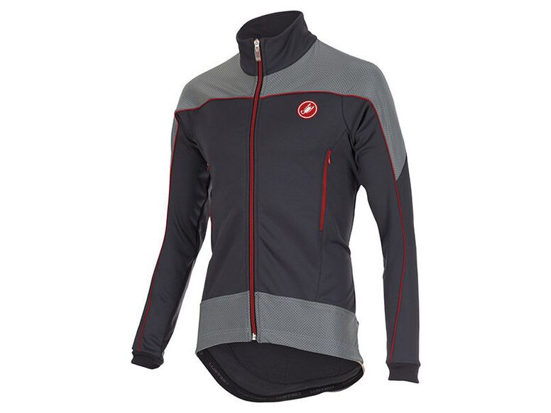 Castelli – pánská bunda Mortirolo Reflex, anthracite/red/reflex