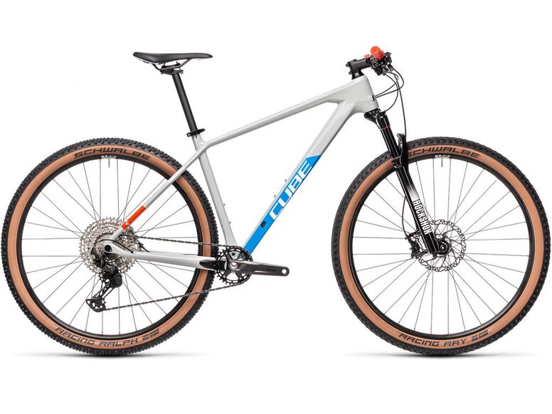 Horské kolo CUBE REACTION C:62 PRO 2021 grey'n'blue'n'red