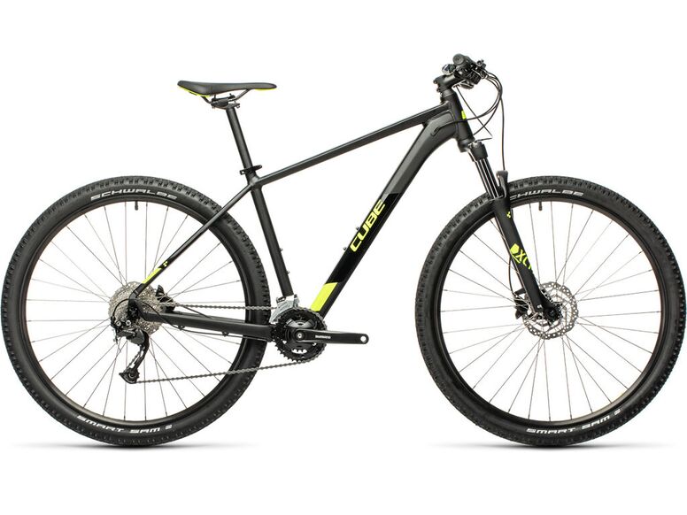 Horské kolo CUBE AIM EX 2021 27,5 black´n´flashyellow