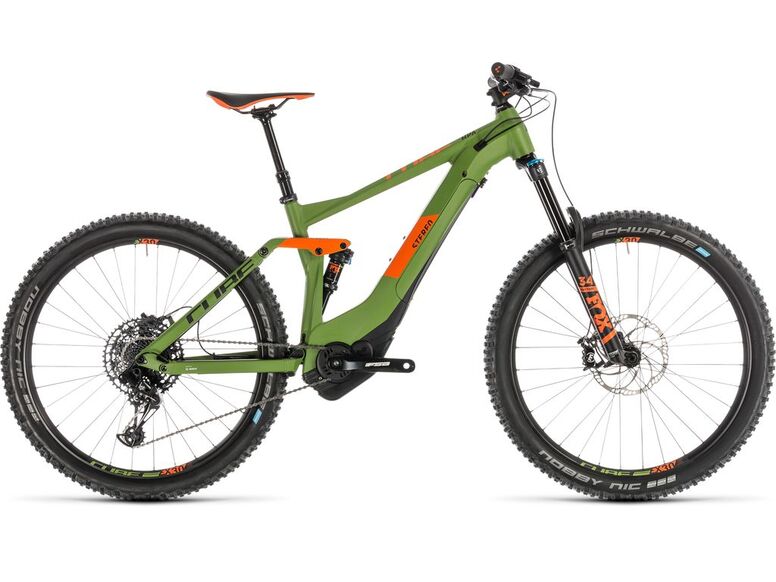 ELEKTROKOLO CUBE STEREO HYBRID 140 RACE 500 27.5 2019 green/orange