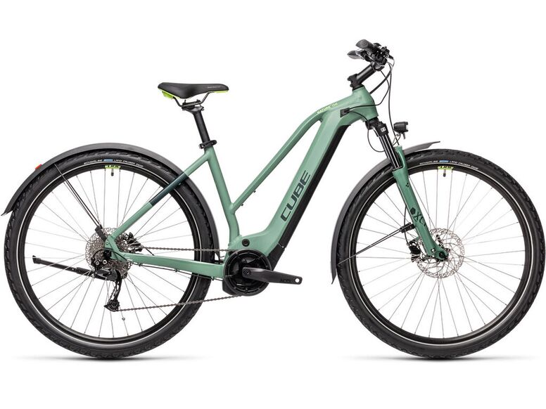 Elektrokolo CUBE NATURE HYBRID ONE 625 Allroad Trapeze 2021 green´n´sharpgreen