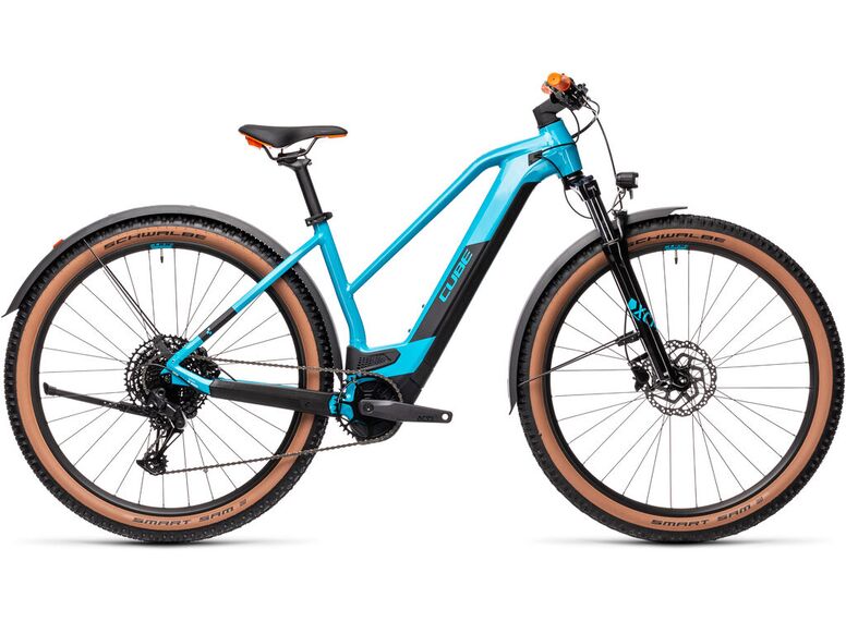 Elektrokolo CUBE REACTION HYBRID PRO 29 625 Allroad Trapeze 2021 Petrol'n'orange