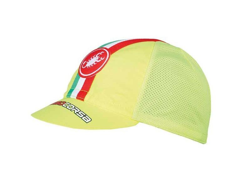 Castelli - čepice Performance Cycling, yellow fluo