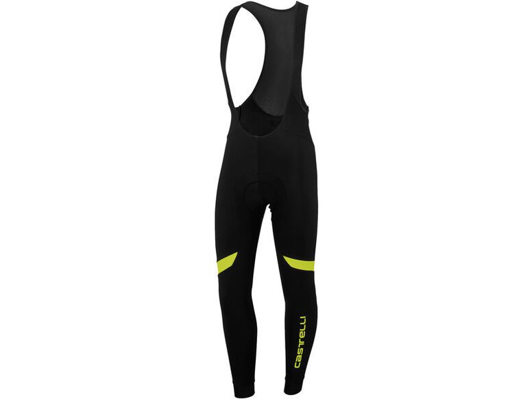 Castelli - pánské kalhoty Velocissimo 2 s vložkou, černá/limetka