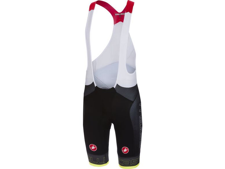 Castelli - pánské kalhoty Free Aero Race Team s vložkou, black/yellow fluo