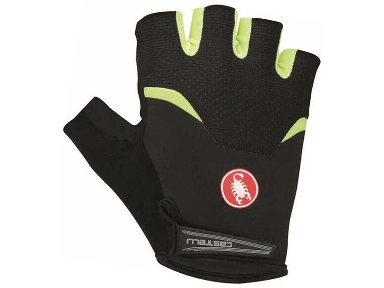 Castelli - pánské rukavice Arenberg Gel, black/yellow fluo
