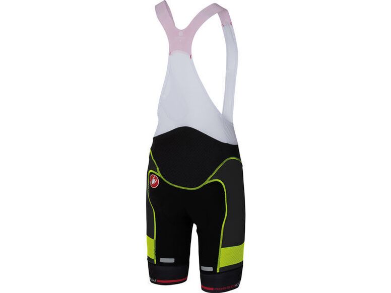 Castelli - pánské kalhoty Free Aero Race Kit s vložkou, black/yellow fluo