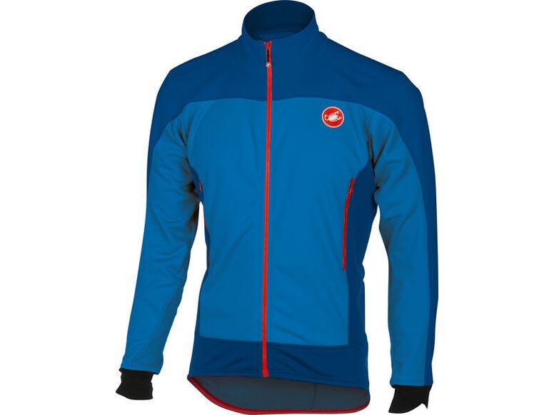 Castelli – pánská bunda Mortirolo 4, blue/surf blue