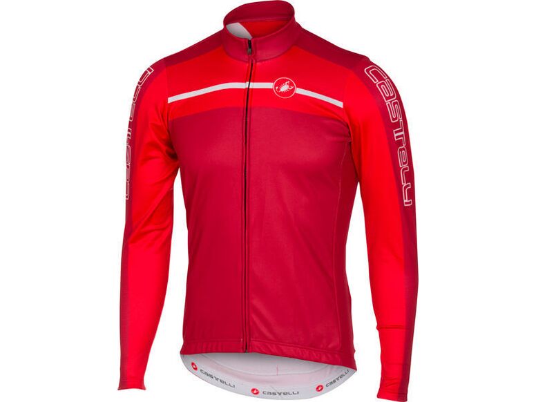 Castelli – pánský dres Velocissimo FZ, ruby red/red