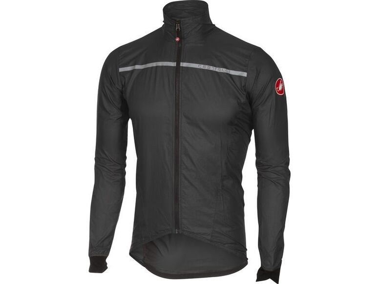 Castelli - pánská bunda Superleggera, anthracite/yellow fluo