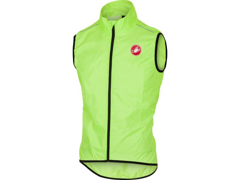 Castelli - pánská vesta Squadra Long, yellow fluo