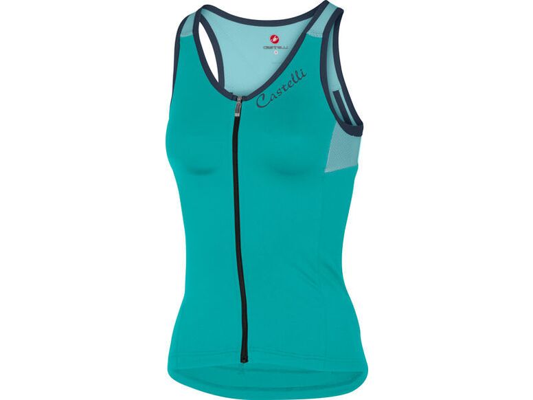 Castelli - dámský top Solare, turquoise green/blue