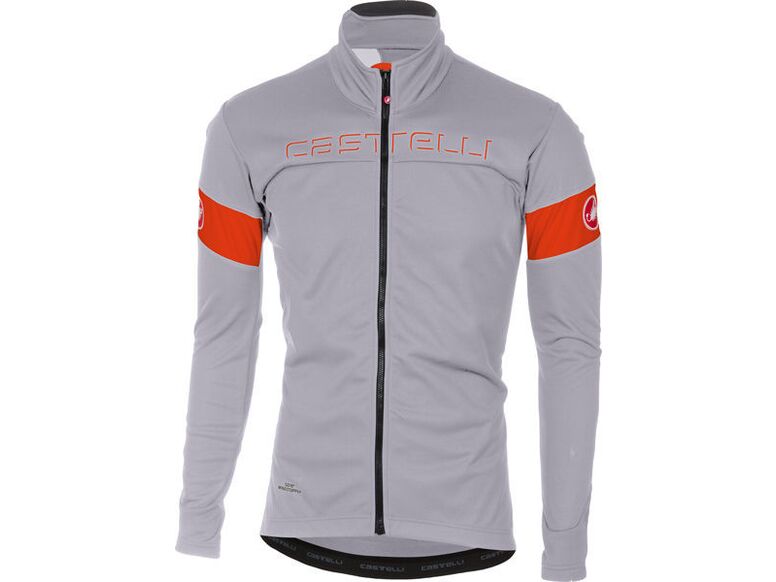Castelli – pánská bunda Transition, luna gray/orange