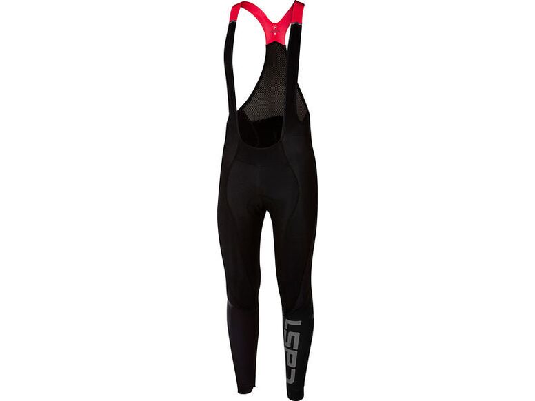 Castelli - pánské kalhoty LW s vložkou, black/yellow fluo