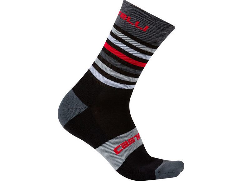 Castelli - pánské ponožky Gregge 15, black/red