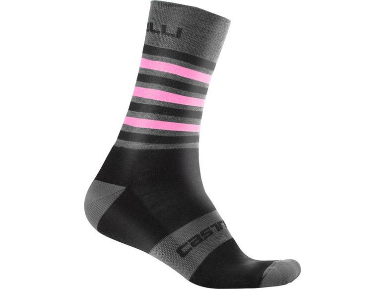 Castelli - pánské ponožky Gregge 15, black/giro pink