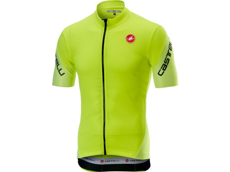 Castelli - pánský dres Entrata 3 FZ, yellow fluo