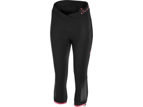 Castelli - dámské kalhoty Vista 3/4 s vložkou, black/pink