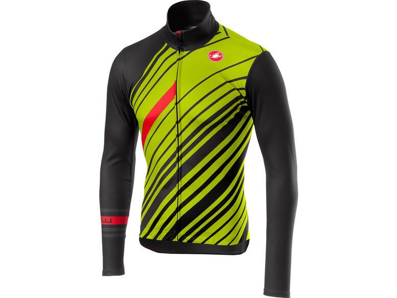 Castelli - pánský dres Cielo, dark gray, yellow fluo