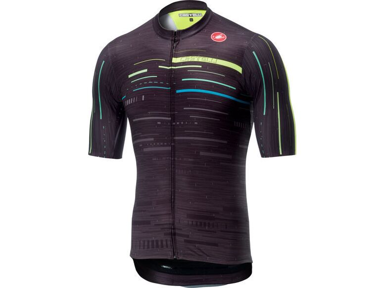 Castelli – pánský dres Tabula Rasa, multicolor dark gray/yellow fluo