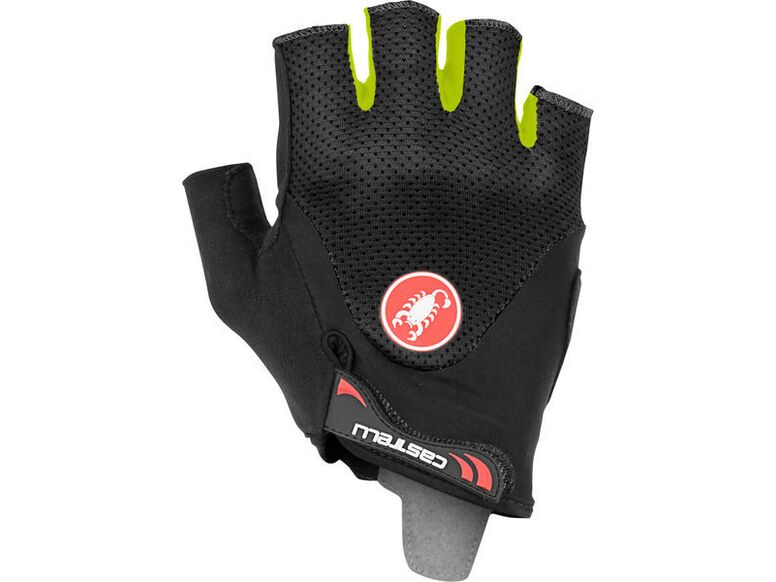 Castelli – rukavice Arenberg Gel 2, black/yellow fluo
