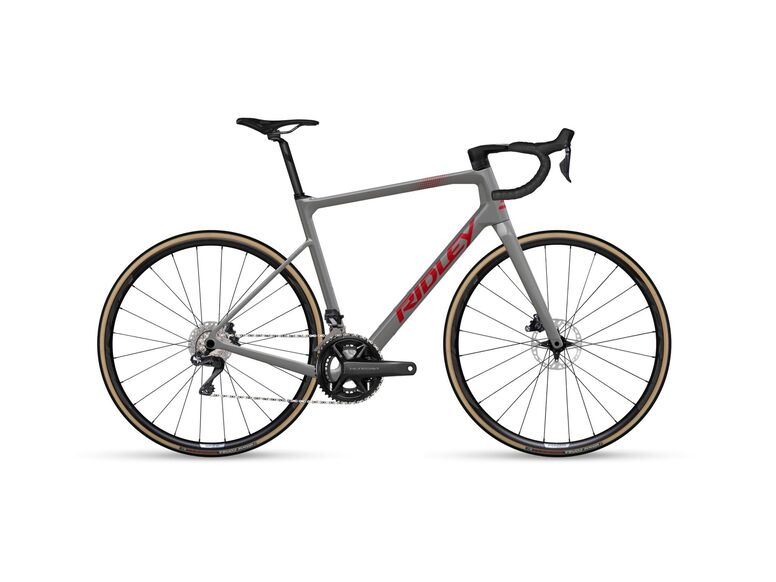 Gravelové kolo RIDLEY GRIFN Shimano 105 Di2 Battleship Grey/Candy Red Metallic