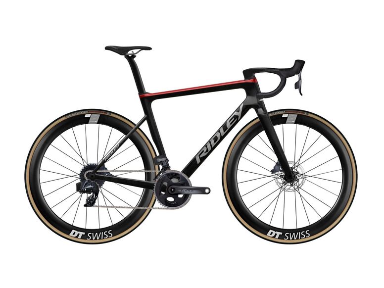 Silniční kolo RIDLEY FALCN RS DuraAce Di2 UD Carbon/Candy Red Metallic/Silver