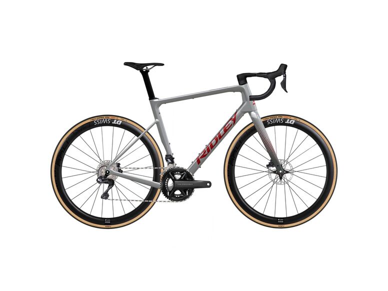Gravelové kolo RIDLEY GRIFN RS Ultegra Di2 Battleship Grey/Candy Red Metallic