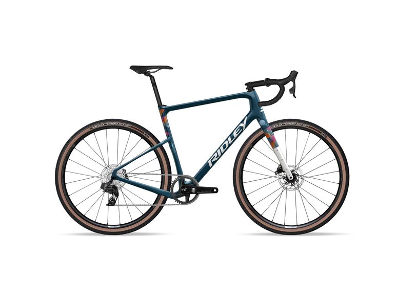 Gravelové kolo RIDLEY kolo KANZO Adventure GRX600 1x12 Jeans Blue Metallic/White