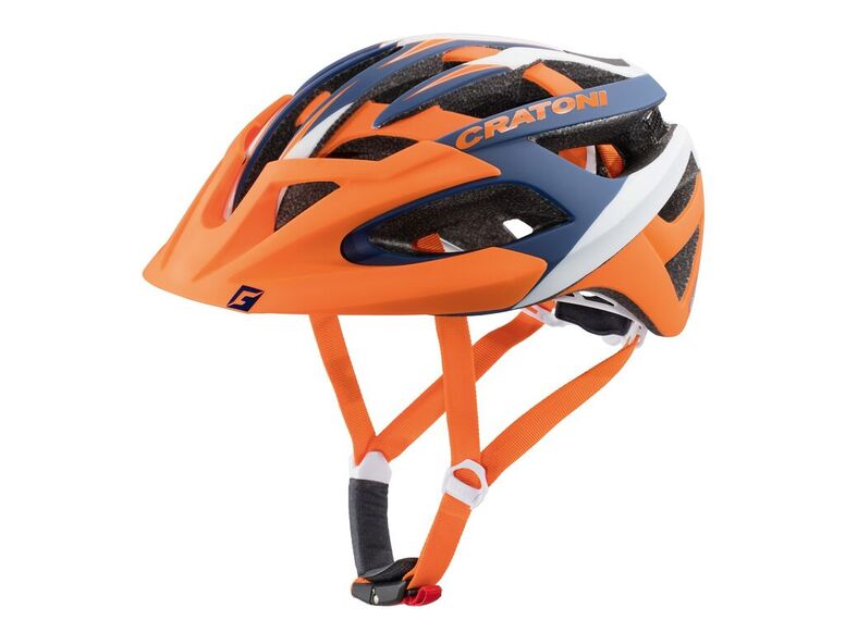 Helma Cratoni C-Hawk - Orange-Blue-White Rubber