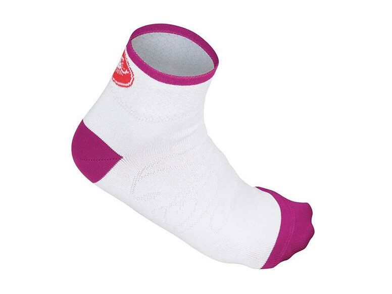 Castelli - dámské ponožky Amore, bílá/fucsia