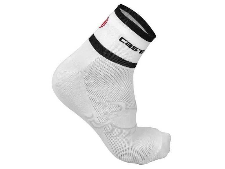 Castelli – pánské ponožky Logo 6, white/black