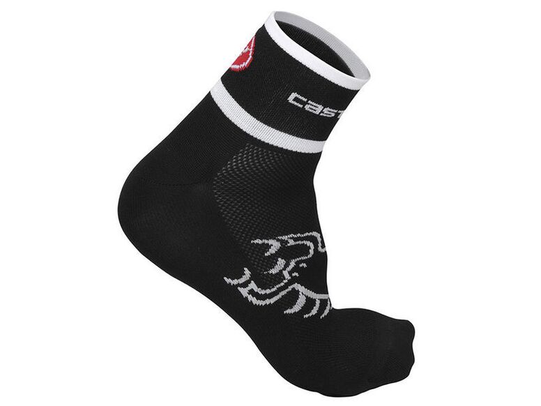Castelli – pánské ponožky Logo 6, black/white