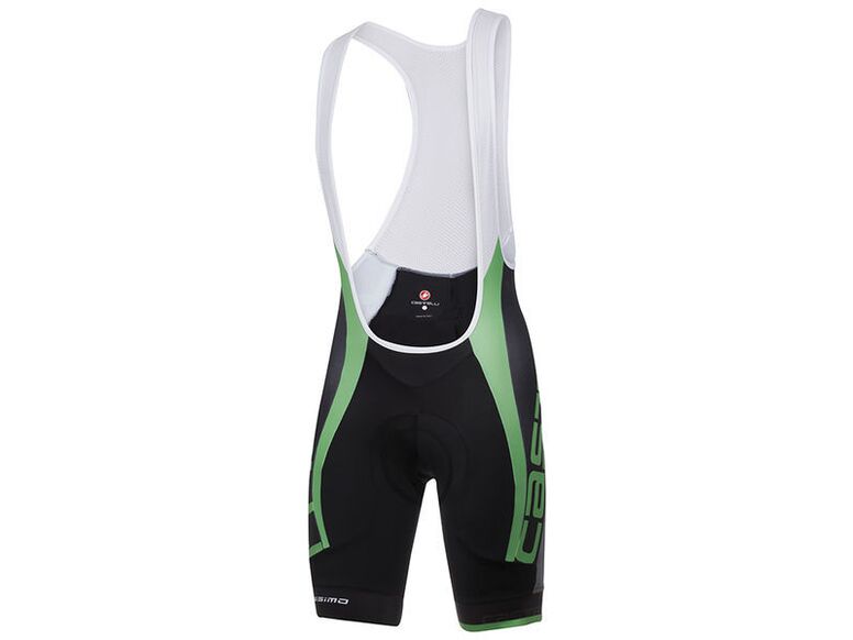 Castelli – kalhoty Velocissimo Due s vložkou, black/kelly green