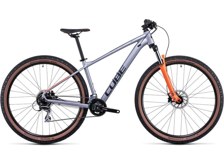 Horské kolo Cube Aim Race silver´n´orange 2022