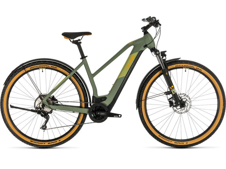 Elektrokolo CUBE CROSS HYBRID PRO ALLROAD 625 TRAPEZE 2020 Green´n´orange