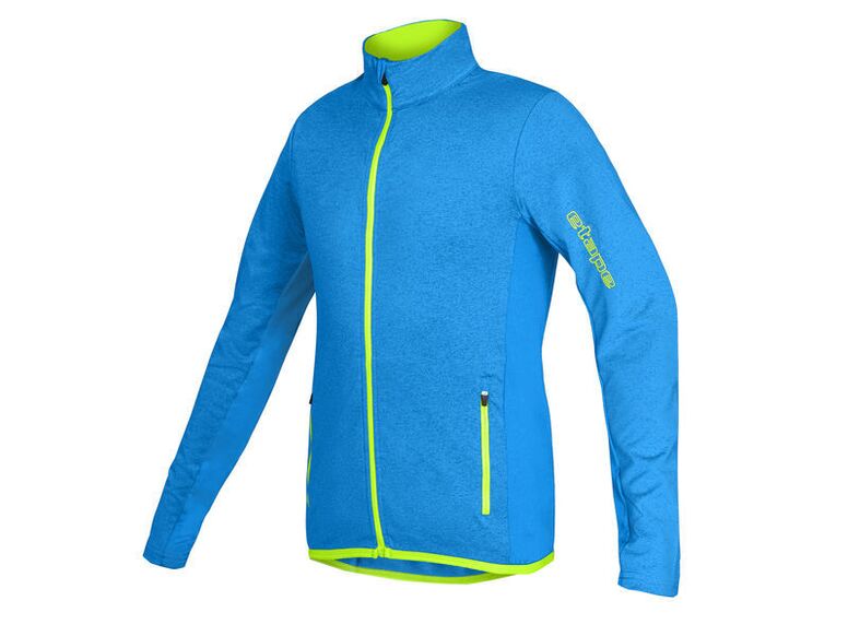 Etape - dětský dres BONO, modrá melír/žlutá fluo