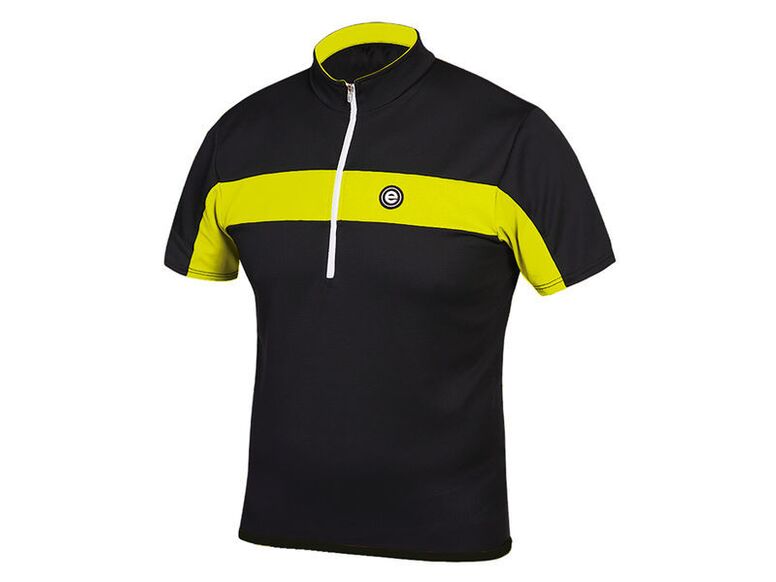 Etape - pánský dres FACE, černá/žlutá fluo