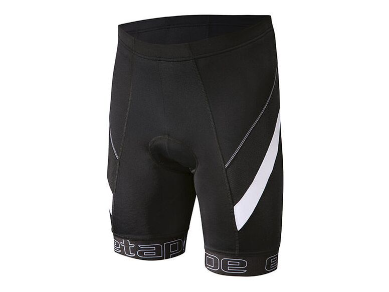 Etape - pánské kalhoty PROFI PAS s vložkou, černá/bílá