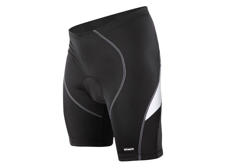 Etape - pánské kalhoty PROFI PAS s vložkou, černá/bílá