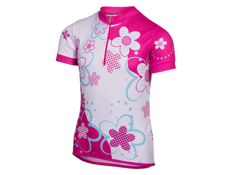 Etape - dětský dres RIO, bílá/růžová