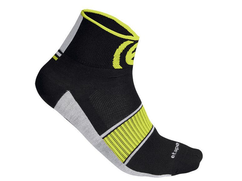 Etape - ponožky SOX, černá/žlutá fluo