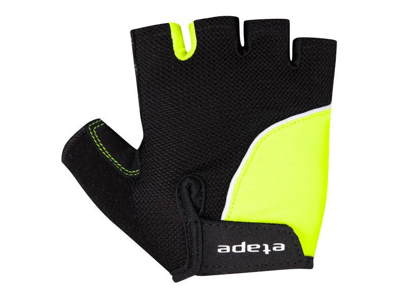 Etape - dětské rukavice TOBI, černá/žlutá fluo