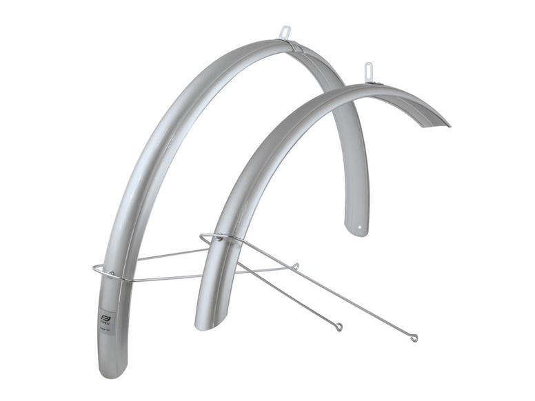 Blatníky FORCE Aluflex trekking + vzpěry, stříbrné