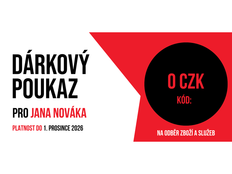 Dárkový poukaz v libovolné hodnotě