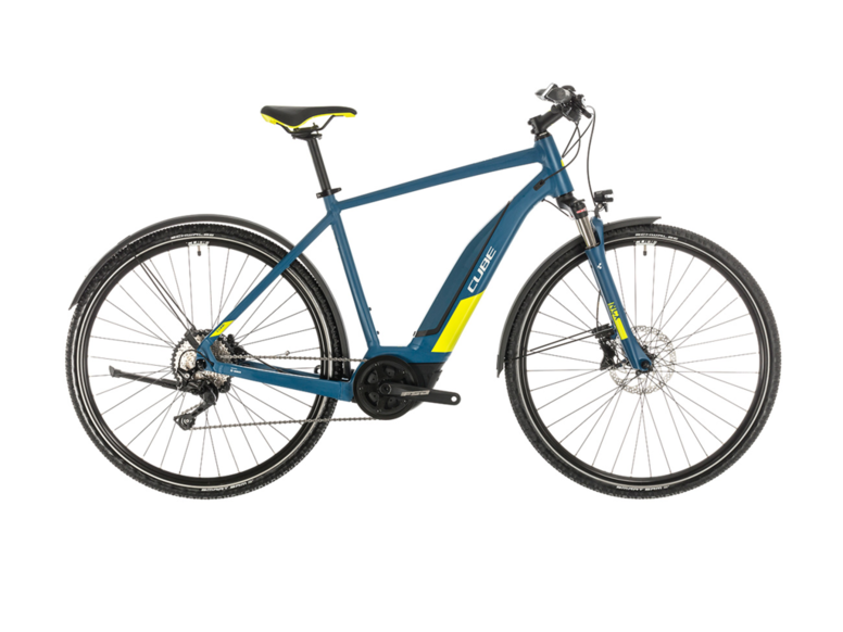 Elektrokolo CUBE NATURE HYBRID EXC ALLROAD 500 2020 Blue´n´lime