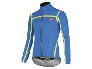 Castelli – pánská bunda Pave´, drive blue/yellow fluo